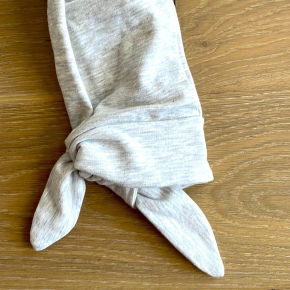 Nwt Miken Swim Envelope-Back Bow-Cuff Cover-Up Sweatshirt Light Heather Grey - M - Picture 4 of 7